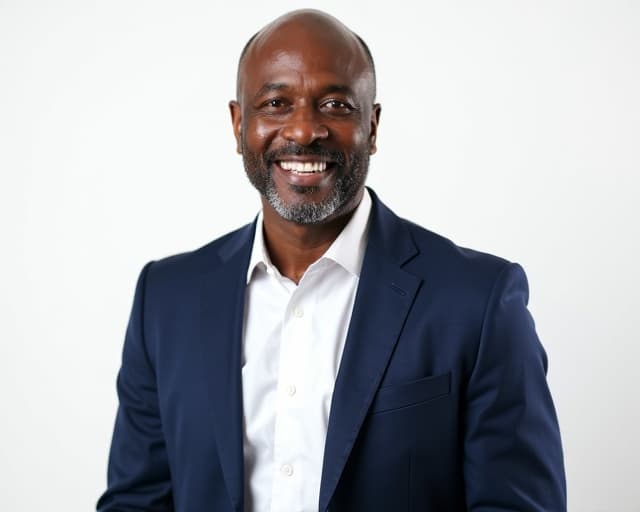 African American man showing financial leadership