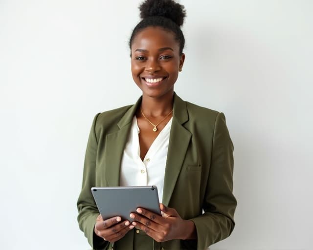 African American woman celebrating financial freedom